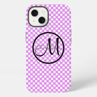 Pequeno Padrão Xadrez Rosa e Branco Personalizado