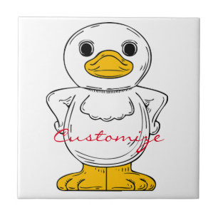 Pequeno Pato Branco em Pé Real Thunder_Cove