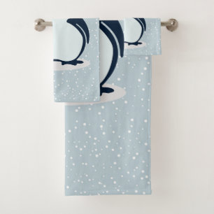 Pequeno Penguin Snowy Design Bath Toalha
