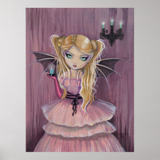 Pequeno Poster de Fada de Vampiro Gótico