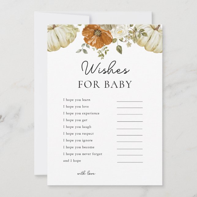 Pequeno Pumpkin Deseja Um Cartão De Jogo De Chá de (Frente)