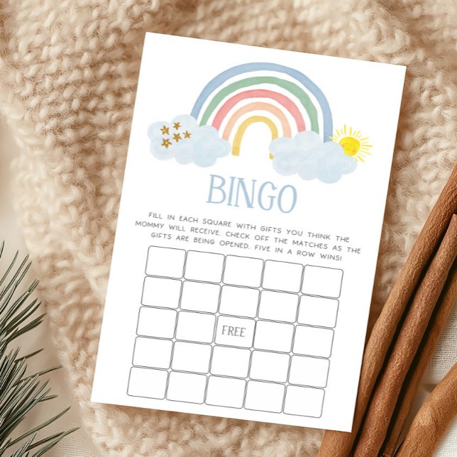 Pequeno Raio de Sol Jogo de Bingo Arco-Íris (Rainbow Baby Shower Bingo Game)