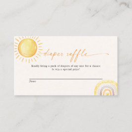 Pequeno Raio Sol Da Fralda Arco-Íris Cartão De Raf