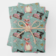 Pequeno Retro Galentine! 3 Folhas de papel de mold