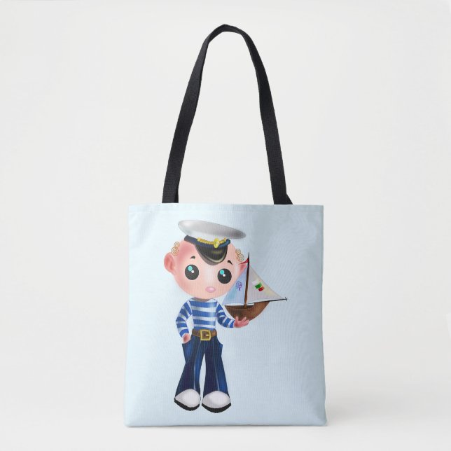 Pequeno Sailor Tote Bag - Personalizável (Frente)