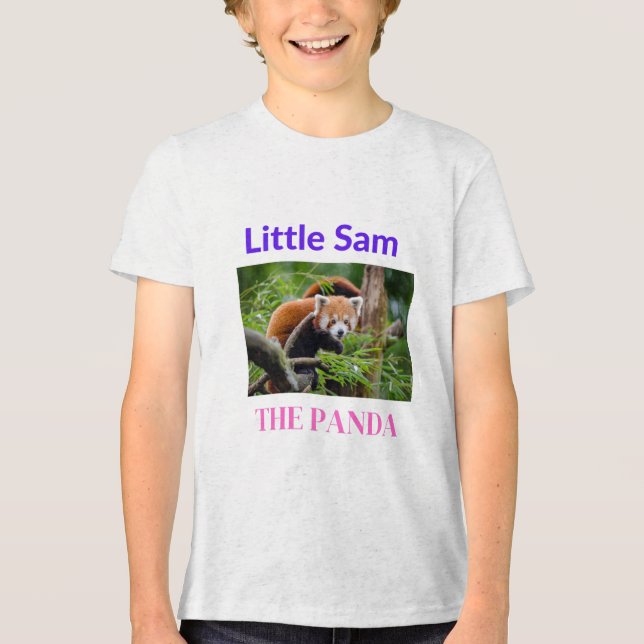 Pequeno Sam, Camiseta Panda para Crianças - Mínimo (Frente)