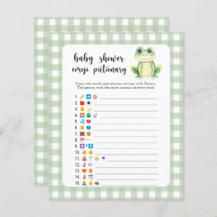 Pequeno sapo - jogo de pictionary emoji - chá de f