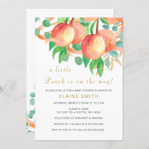 Pequeno Sexo Pessegueiro Convite para Chá de frald