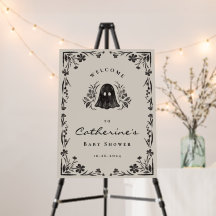 Pequeno sinal de boas-vindas ao Chá de fraldas Boo