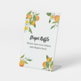 Pequeno sinal de pedestal Chá de fraldas