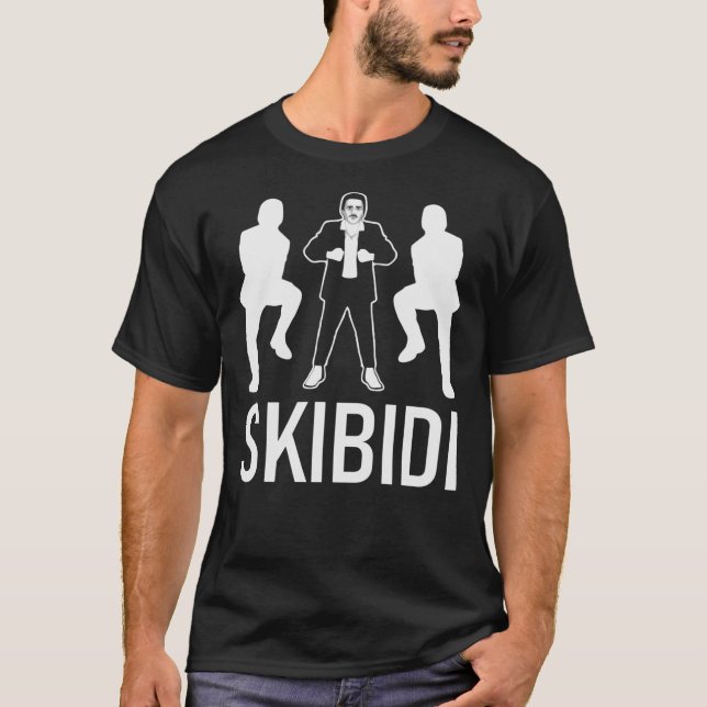 Pequeno T-Shir Clássico de Camisa    SkibidiGift (Frente)