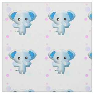 Pequeno Tecido de Elefante Azul