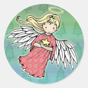 Pequenos adesivos de anjo de Natal