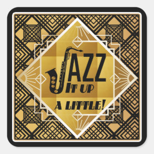 pequenos adesivos de jazz
