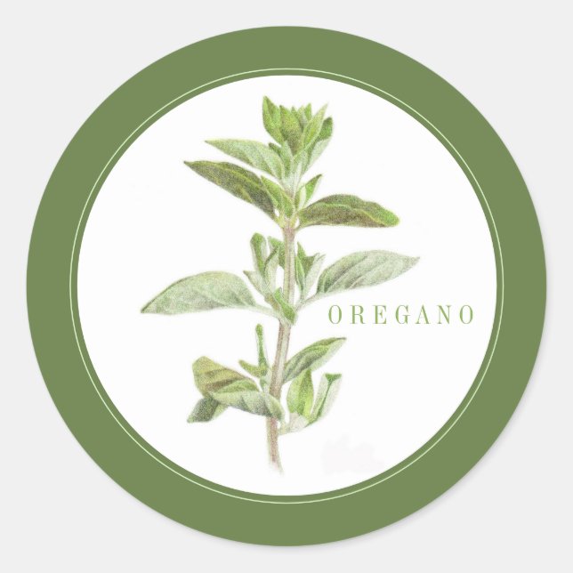 Pequenos adesivos OREGANO FRESCOS (+texto) Verdes (Frente)