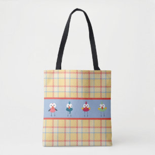 Pequenos Birdies Personalizados De Tote De Impress
