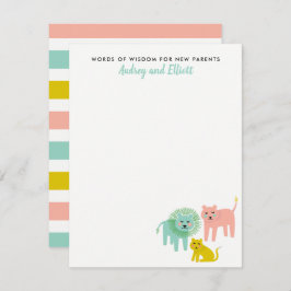 Pequenos Leões Cartões de Conselhos de Chá de fral