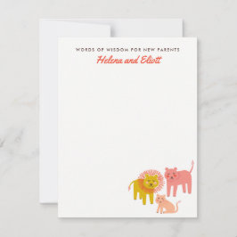 Pequenos Leões Desertam Cartões de Conselhos de Ch