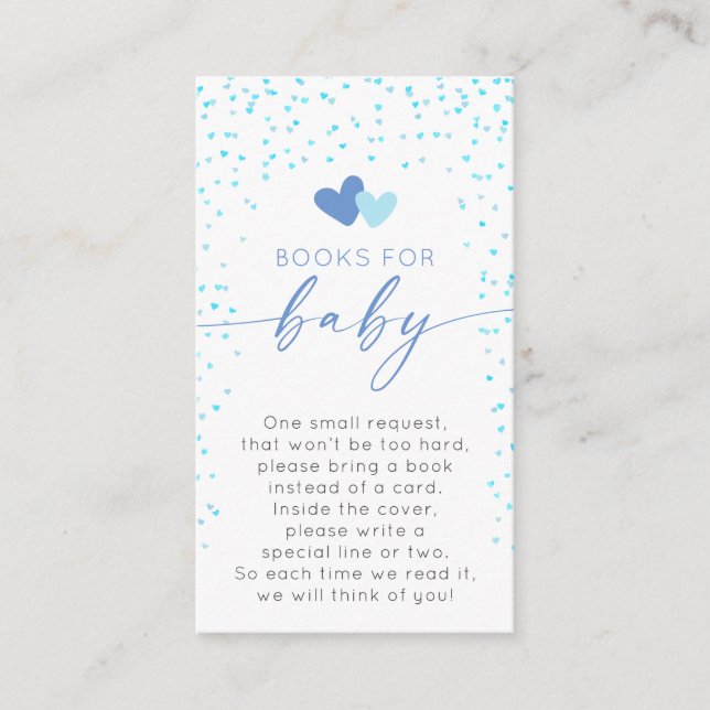 Pequenos Livros Azuis Swetheart para Cartão de Beb (Frente)