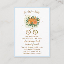 Pequenos livros de abóbora para cartão de bebê