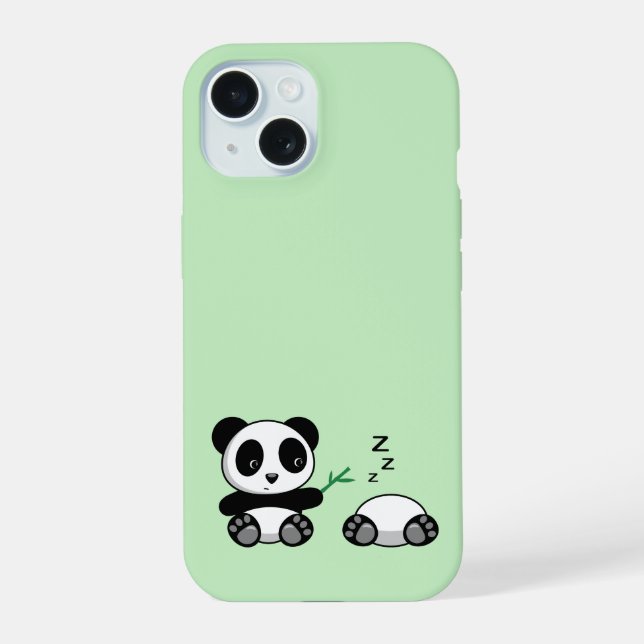 Pequenos Pandas Bonitos em Verde (Verso)