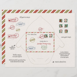 Pequenos Papais noeis e envelopes Elf Origami DIY