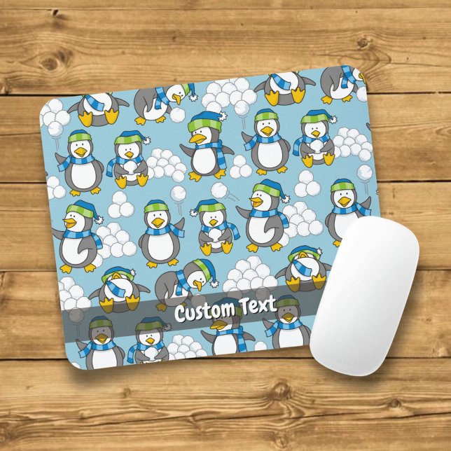 Pequenos Pinguins Fundo do Mouse Pad (Criador carregado)