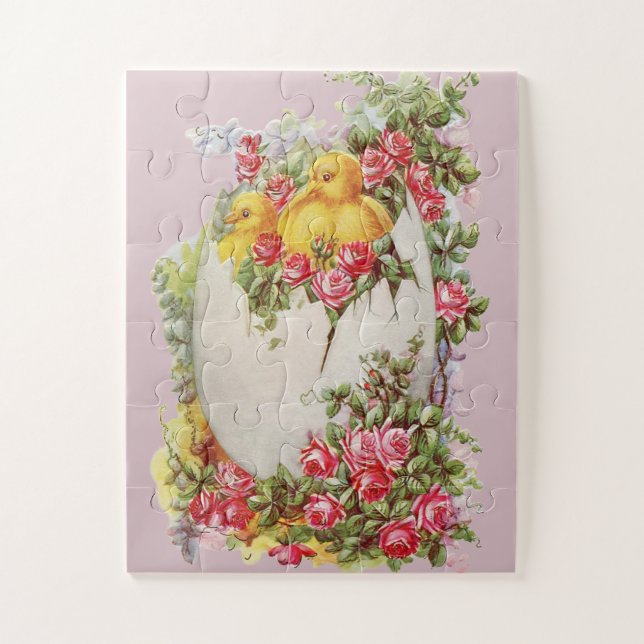 Pequenos Pintinhos em Quebra-cabeça de Ovos (Vertical)