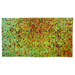 Pequenos quadrados ou azulejo, verdes e laranja, d