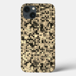 Pequenos quadrados ou azulejos enevoados em bege o