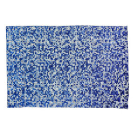 Pequenos quadrados sobrepostos, tons de azul com b