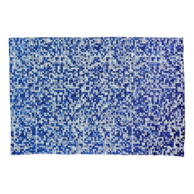 Pequenos quadrados sobrepostos, tons de azul com b (Frente-Esquerda)