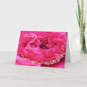 Pequim Rosa com Cartões de agradecimentos de Pérol
