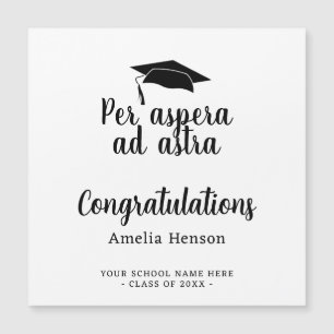 Per aspera ad astra Cartão de Graduação em Latim C