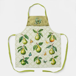 Pera Verde e Borboleta Verão Apron