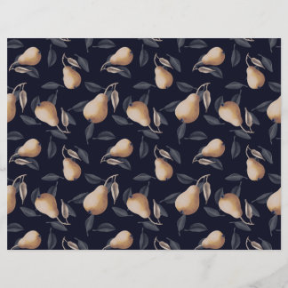 Peras Amarelas Pálidas em Fundo Escuro