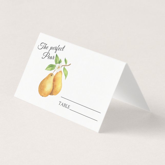 Peras chá de panela - número da mesa de casamento (Frente)