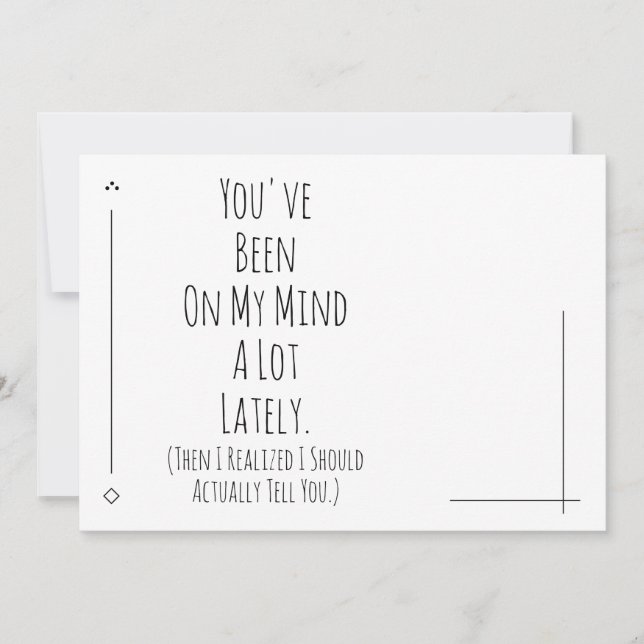 Percebi que devia dizer-te que estavas na minha me (Frente)