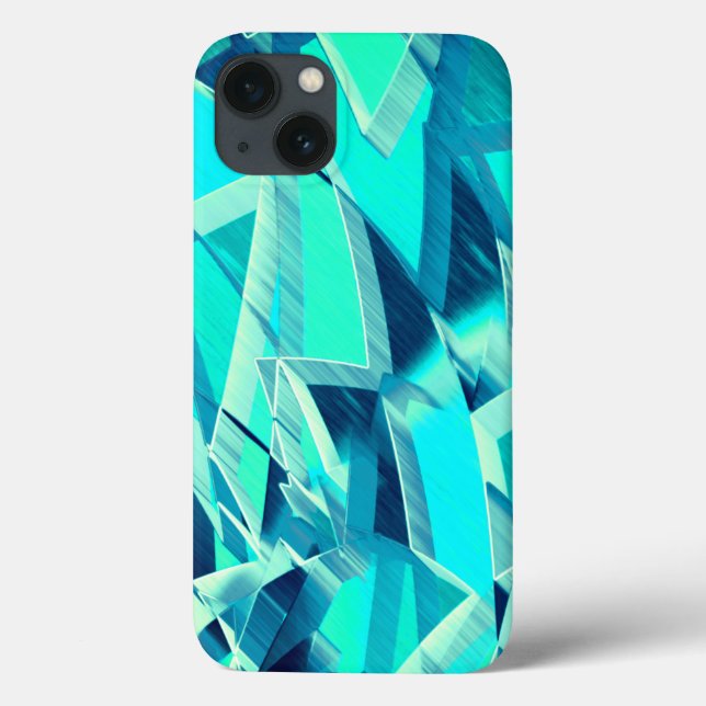 Percursos cianos com garoa sobre fundo aquamarino (Verso)