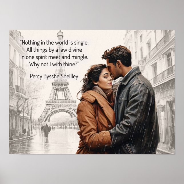 Percy Bysshe Shelley poem~quote poster (Frente)