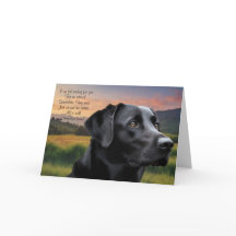 Perda de Cachorro de Estimação (Lab Negro) Cartão
