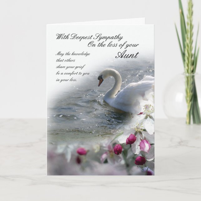 perda de Cartão de condolências da tia (Frente)