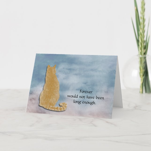 Perda de Cartão de condolências de Gato de Orange  (Frente)