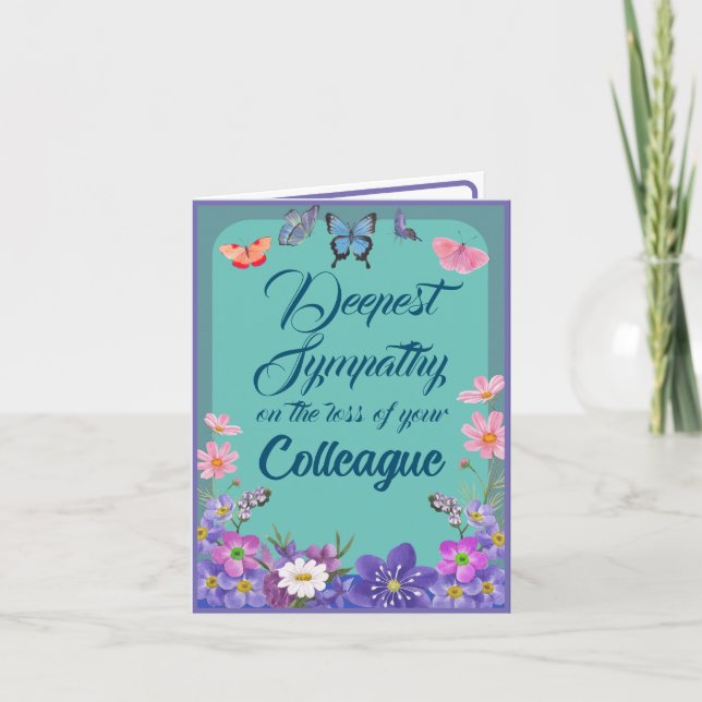 Perda De Cartão De Mensagem De Condolência Floral  (Frente)