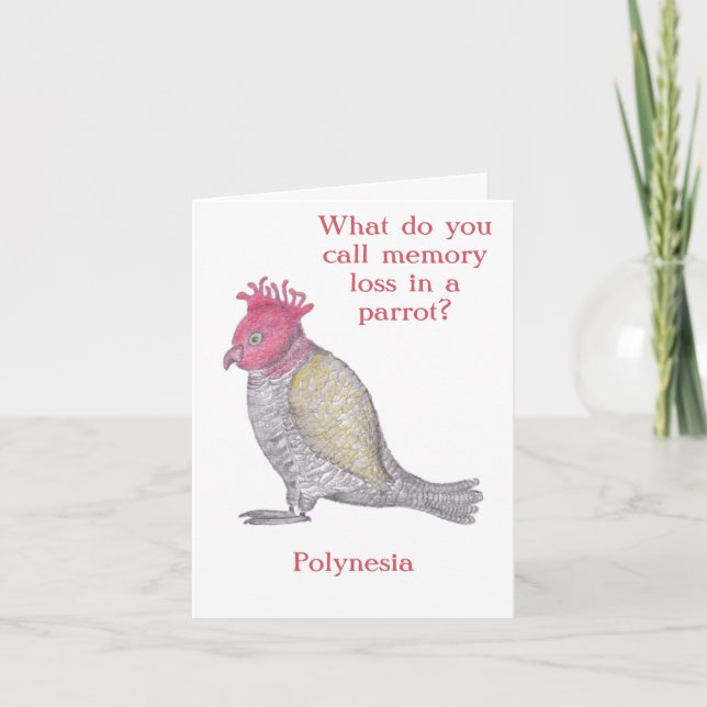 Perda de memória engraçada Aniversário ou Cartão d (Frente)