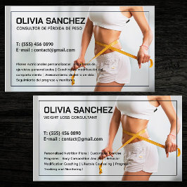 Perda de peso Cartão de visita bilíngue espanhol