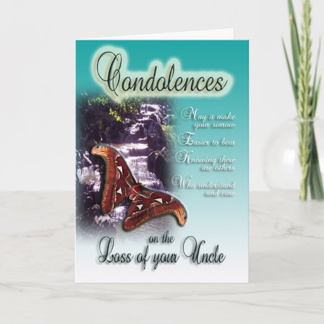 Perda de tio - Cartão de pêsames (Frente)