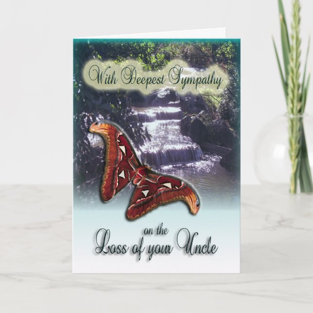 Perda de tio - com o Cartão de condolências mais p (Frente)