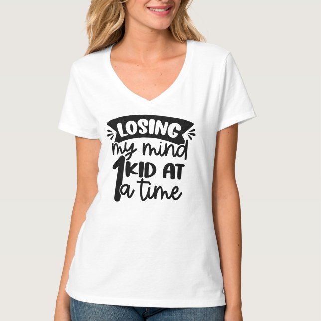 Perdendo Minha Mente Humorosa Camiseta Mãe (Frente)