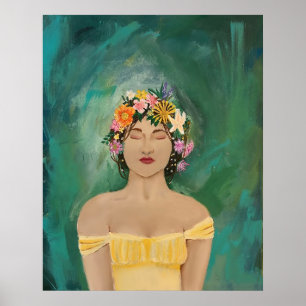 "Perdido na Serenidade" Poster de arte retraída fe